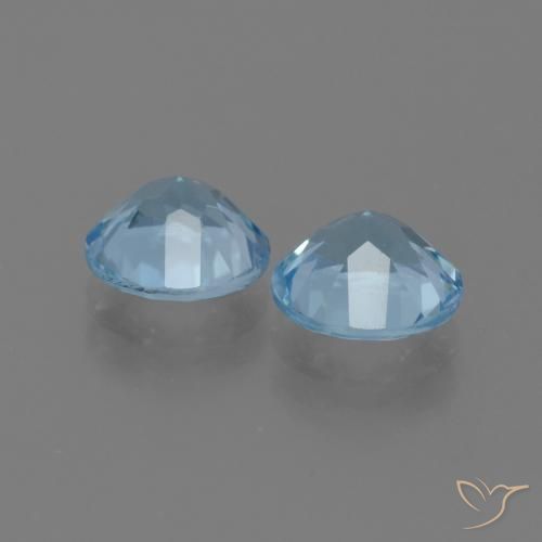 Pedras preciosas de Topázio Céu azul natural de 4.58 ct, Redondo, VS