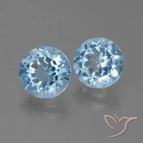 Pedras preciosas de Topázio Azul Suíço natural de 4.72 ct, Redondo, VVS-VS