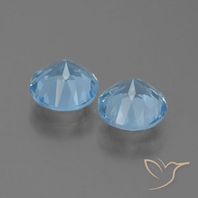 Pedras preciosas de Topázio Azul Suíço natural de 4.72 ct, Redondo, VVS-VS