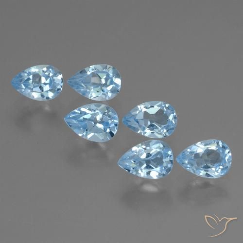 2.81ctw Natural Céu azul Topázio, Formato de pêra, VS