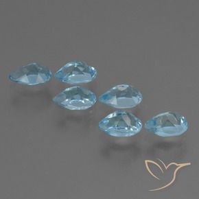 Pedras preciosas de Topázio Céu azul natural de 3.55 ct, Formato de pêra, VS