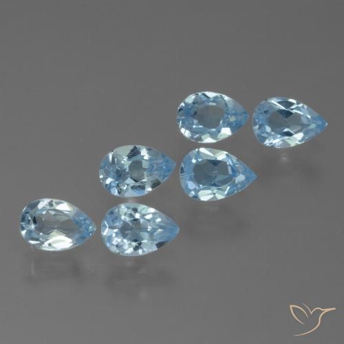 3.16ctw Natural Azul Suíço Topázio, Formato de pêra, VS