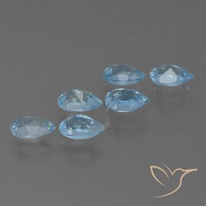 Pedras preciosas de Topázio Azul Suíço natural de 3.16 ct, Formato de pêra, VS