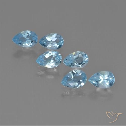 2.85ctw Natural Céu azul Topázio, Formato de pêra, VS