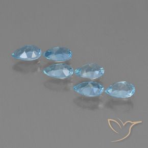Pedras preciosas de Topázio Céu azul natural de 2.85 ct, Formato de pêra, VS