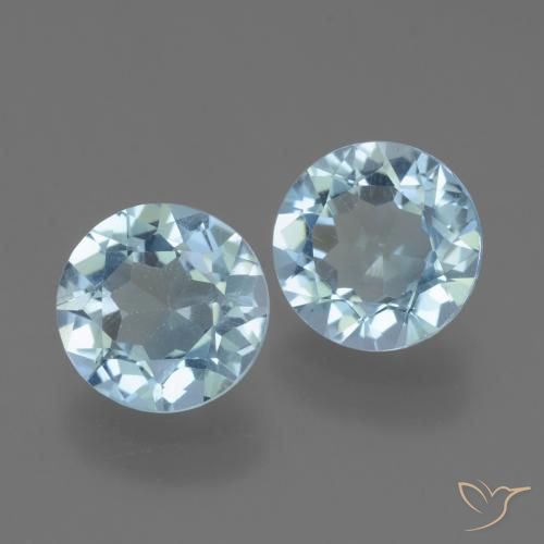 Pedras preciosas de Topázio Céu azul natural de 4.29 ct, Redondo, VS