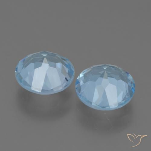 Pedras preciosas de Topázio Céu azul natural de 4.29 ct, Redondo, VS