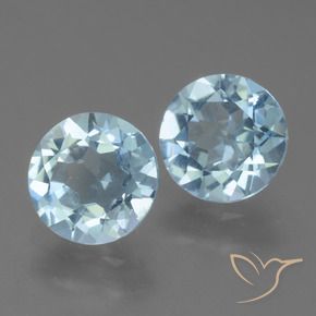 Pedras preciosas de Topázio Céu azul natural de 4.39 ct, Redondo, VS