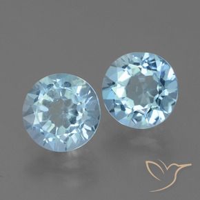 Pedras preciosas de Topázio Céu azul natural de 4.85 ct, Redondo, VVS-VS