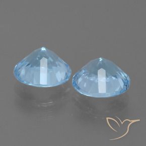 Pedras preciosas de Topázio Céu azul natural de 4.85 ct, Redondo, VVS-VS