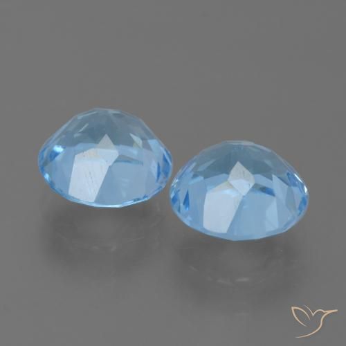 Pedras preciosas de Topázio Céu azul natural de 4.97 ct, Redondo, VS