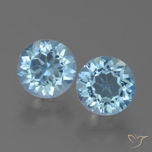 4.81ctw Natural Céu azul Topázio, Redondo, VS