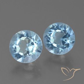 Pedras preciosas de Topázio Céu azul natural de 4.81 ct, Redondo, VS