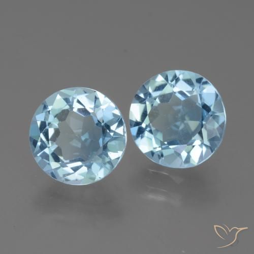 Pedras preciosas de Topázio Céu azul natural de 4.50 ct, Redondo, VS