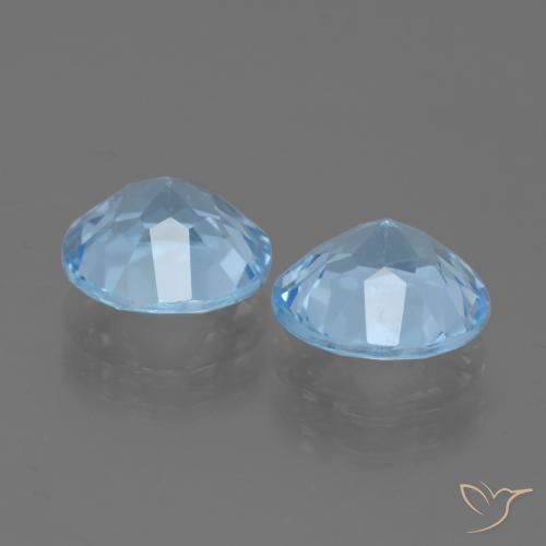 Pedras preciosas de Topázio Céu azul natural de 4.50 ct, Redondo, VS