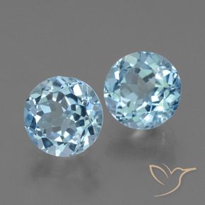 Pedras preciosas de Topázio Céu azul natural de 4.79 ct, Redondo, VS