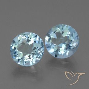 Pedras preciosas de Topázio Céu azul natural de 4.41 ct, Redondo, VS