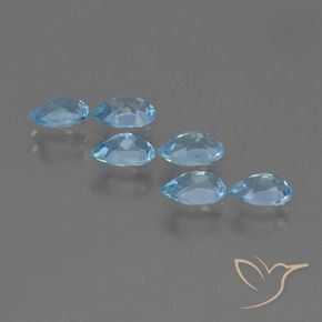 Pedras preciosas de Topázio Céu azul natural de 3.15 ct, Formato de pêra, VS