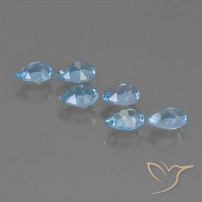Pedras preciosas de Topázio Céu azul natural de 2.93 ct, Formato de pêra, VS