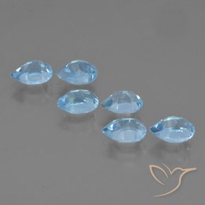 Pedras preciosas de Topázio Céu azul natural de 3.41 ct, Formato de pêra, VS