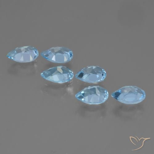 Pedras preciosas de Topázio Céu azul natural de 2.82 ct, Formato de pêra, VS