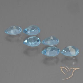 Pedras preciosas de Topázio Azul Suíço natural de 3.30 ct, Formato de pêra, VS