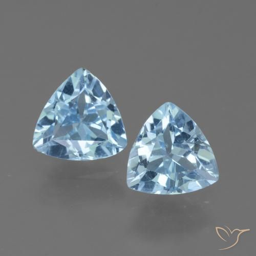 2.28ctw Natural Céu azul Topázio, Trilhão, VS