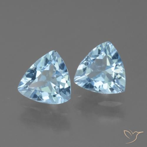 Pedras preciosas de Topázio Céu azul natural de 2.28 ct, Trilhão, VS