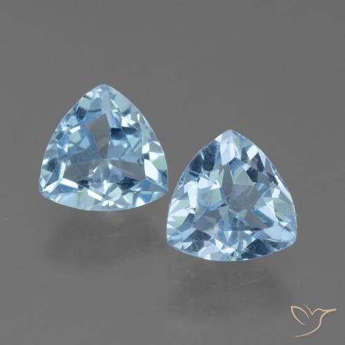 2.80ctw Natural Céu azul Topázio, Trilhão, VS