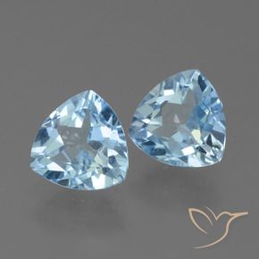 Pedras preciosas de Topázio Céu azul natural de 2.91 ct, Trilhão, VS