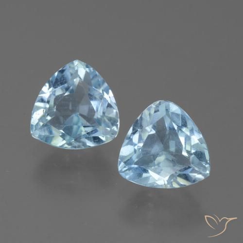 2.79ctw Natural Céu azul Topázio, Trilhão, VS