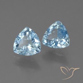 Pedras preciosas de Topázio Céu azul natural de 2.66 ct, Trilhão, VVS-VS