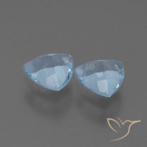 Pedras preciosas de Topázio Céu azul natural de 2.66 ct, Trilhão, VVS-VS