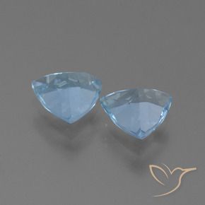 Pedras preciosas de Topázio Céu azul natural de 2.44 ct, Trilhão, VVS-VS