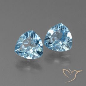 Pedras preciosas de Topázio Céu azul natural de 2.41 ct, Trilhão, VVS-VS