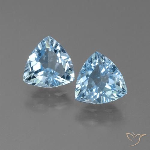 2.49ctw Natural Céu azul Topázio, Trilhão, VS