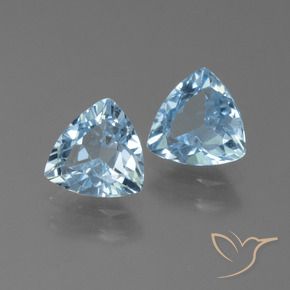 Pedras preciosas de Topázio Céu azul natural de 2.49 ct, Trilhão, VS