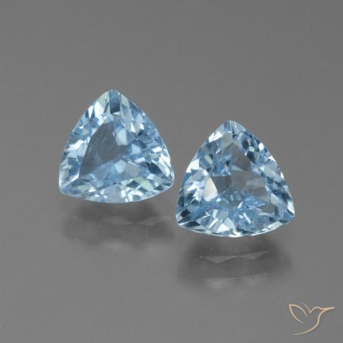 2.63ctw Natural Céu azul Topázio, Trilhão, VS