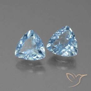 Pedras preciosas de Topázio Céu azul natural de 2.63 ct, Trilhão, VS