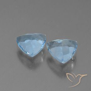 Pedras preciosas de Topázio Céu azul natural de 2.63 ct, Trilhão, VS