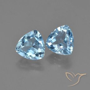 Pedras preciosas de Topázio Céu azul natural de 2.94 ct, Trilhão, VVS-VS
