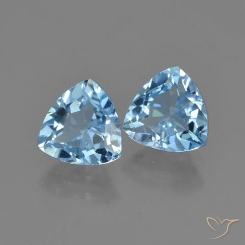 Pedras preciosas de Topázio Céu azul natural de 2.77 ct, Trilhão, VVS-VS