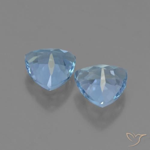 Pedras preciosas de Topázio Céu azul natural de 2.77 ct, Trilhão, VVS-VS