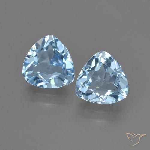 2.61ctw Natural Céu azul Topázio, Trilhão, VVS-VS