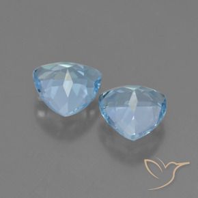 Pedras preciosas de Topázio Céu azul natural de 2.61 ct, Trilhão, VVS-VS
