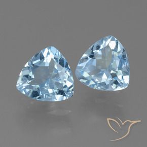 Pedras preciosas de Topázio Céu azul natural de 2.72 ct, Trilhão, VVS-VS
