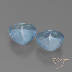 Pedras preciosas de Topázio Céu azul natural de 2.89 ct, Trilhão, VVS-VS