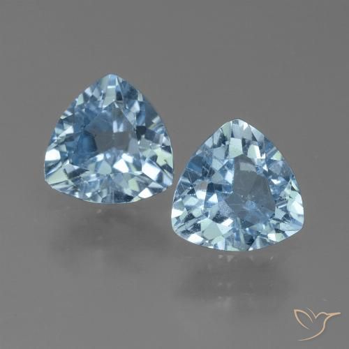 2.43ctw Natural Céu azul Topázio, Trilhão, VS