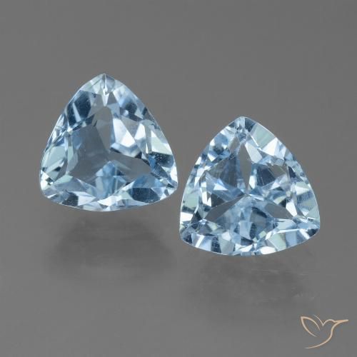 2.67ctw Natural Azul Suíço Topázio, Trilhão, VVS-VS