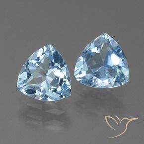 Pedras preciosas de Topázio Céu azul natural de 2.62 ct, Trilhão, VVS-VS